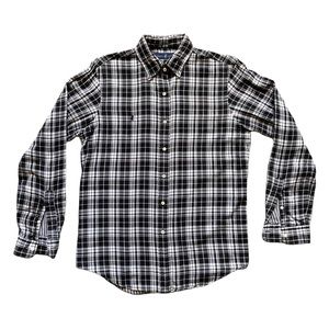 Ralph Lauren black flannel plaid size medium dress‎ shirt